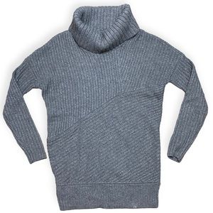 Ann Taylor Gray Cowl Neck Alpaca/Merino Wool Blend Sweater - Size Medium